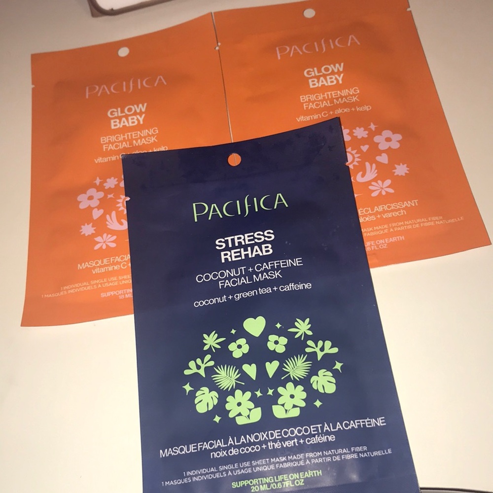 Lot of 3 Pacifica Sheet Masks